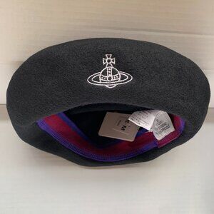 Vivienne Westwood Wool Beret in Black | NWT